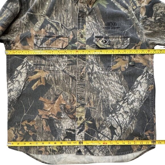 MOSSY OAK Heavy‎ Duty Camo Button-Down Shirt Mens Large Hunting Woodsman Sports - Picture 12 of 15